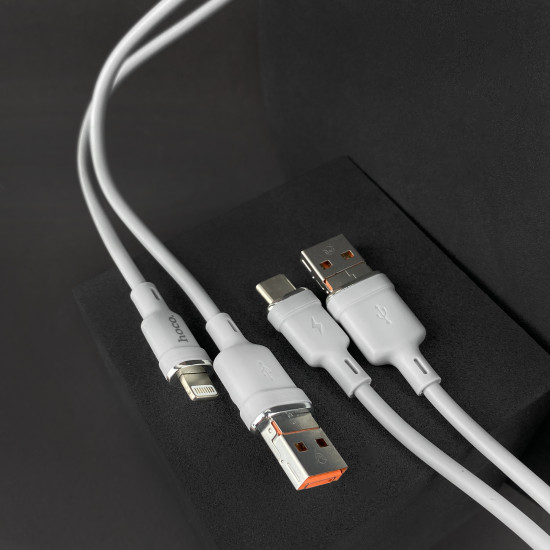 Кабель Hoco U131 Afortunado 2-in-1 charging data cable USB/Type-C to Type-C