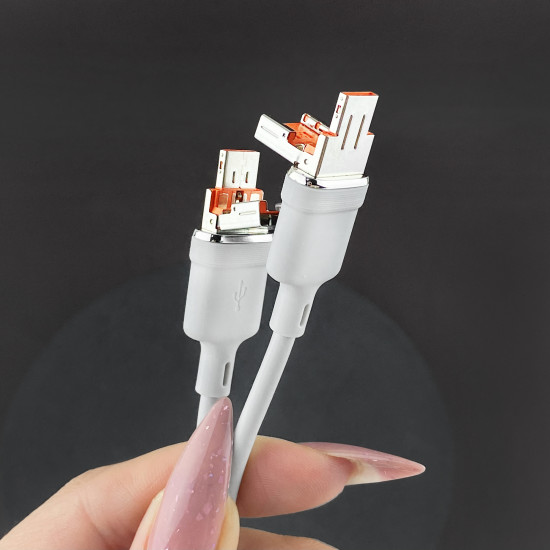 Кабель Hoco U131 Afortunado 2-in-1 charging data cable USB/Type-C to Type-C