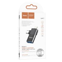Адаптер Hoco UA17 iP Male to Type-C female USB2.0 adapter / Зарядні пристрої + №8828
