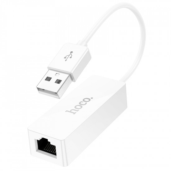 Переходник Hoco UA22 Acquire USB ethernet adapter(100 Mbps)