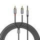 Аудио кабель Hoco UPA10 double lotus rca audio cable 3.5mm