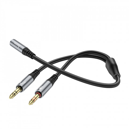 Аудио кабель Hoco UPA21 2-in-1 3.5 headset audio adapter cable(female to 2*male)