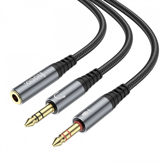 Аудио кабель Hoco UPA21 2-in-1 3.5 headset audio adapter cable(female to 2*male)