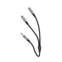 Аудио кабель Hoco UPA21 2-in-1 3.5 headset audio adapter cable(male to 2*female) / Hoco + №9503