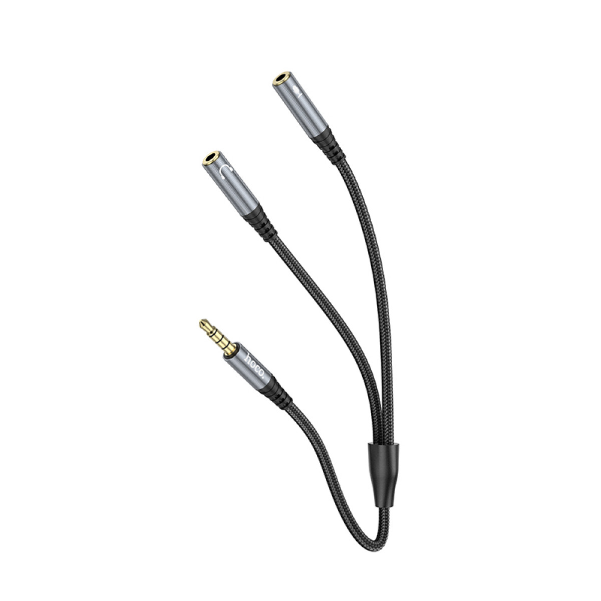 Аудио кабель Hoco UPA21 2-in-1 3.5 headset audio adapter cable(male to 2*female)