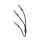 Аудио кабель Hoco UPA21 2-in-1 3.5 headset audio adapter cable(male to 2*female)