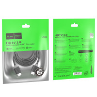 Видео кабель Hoco US08 HDTV 2.0 male-to-male 4K HD data cable(L=3M) / Кабеля+ №8852 + UAX Видео кабель Hoco US08 HDTV 2.0 male-to-male 4K HD data cable(L=3M) / Кабеля + №8852