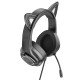 Игровые наушники с микрофоном Hoco W107 Cute cat luminous cat ear gaming headphones