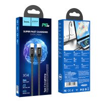 Кабель Hoco X14 Double speed PD charging data cable for iP(L=2M) / Lightning + №9508