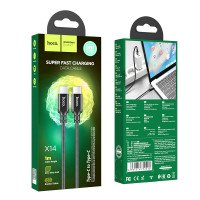 Кабель Hoco X14 Double speed 60W charging data cable Type-C to Type-C(L=1M) / Type-C-Type-C + №9506