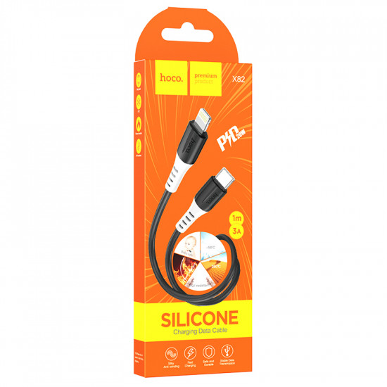 Кабель Hoco X82 iP PD silicone charging data cable