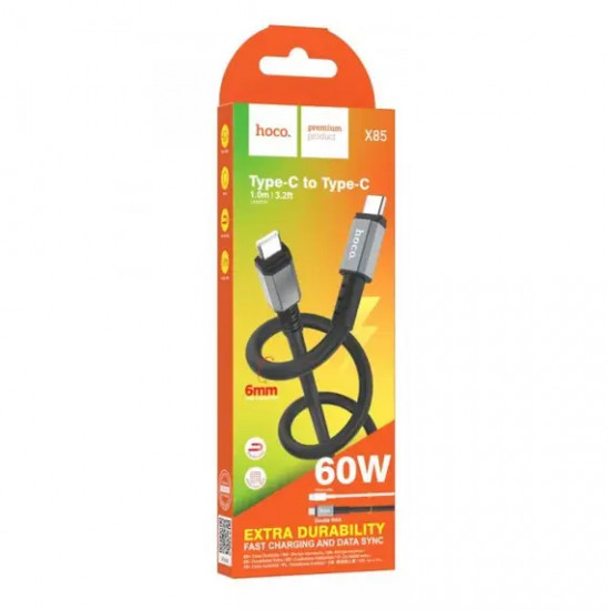 Кабель Hoco X85 Type-C to Type-C Strength 60W charging data cable