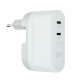 AC326REW - Budi 65W Dual USB-C PD GaN Wall Charger