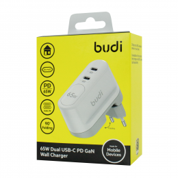 AC326REW - Budi 65W Dual USB-C PD GaN Wall Charger / Відмінність звичайного адаптера від адаптера з Gan технологією + №3712