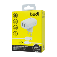 AC339ETW - Budi Home Charger 12W 2 USB / AC940VEW - Home Charger Budi QC 18W 3.0 +Type-C PD18W Charge Fastly + №3010