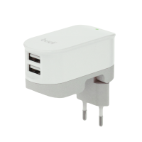 M8J029E - Home Charger Budi 2 USB 2.4A 90°Folding, side slots
