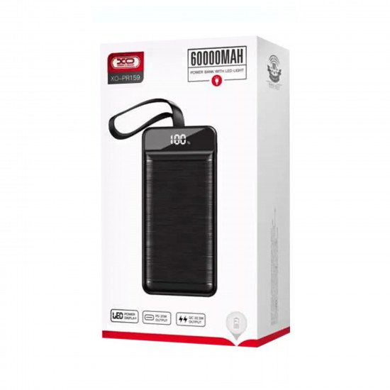 PowerBank XO PR159 60000mAh PD20W+USB QC 22.5W