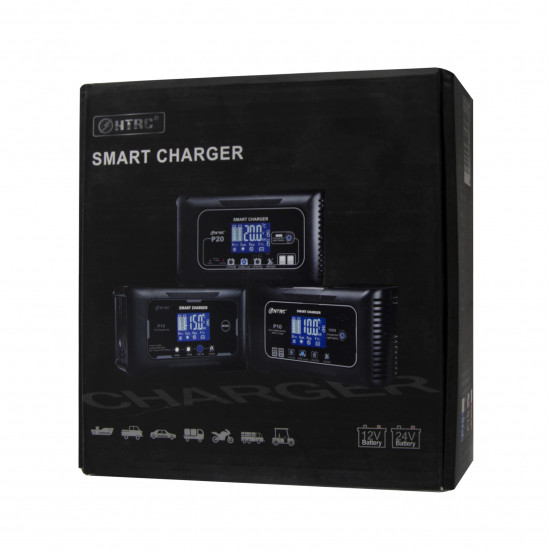 Smart Charger HTRC P15 Lithium - GEL 12V 24V 2/4A 5/8A 10/15A LED
