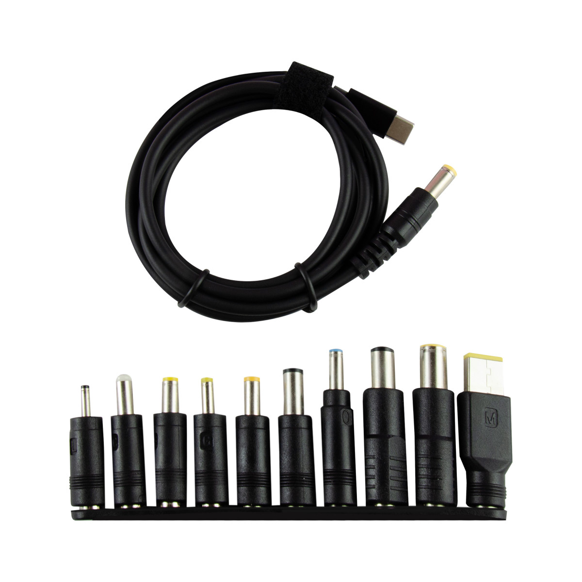 Кабель питания для ноутбука 65W с набором переходников с USB Type-C на DC 10 in 1