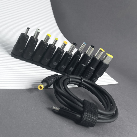 Кабель питания для ноутбука 65W с набором переходников с USB Type-C на DC 10 in 1
