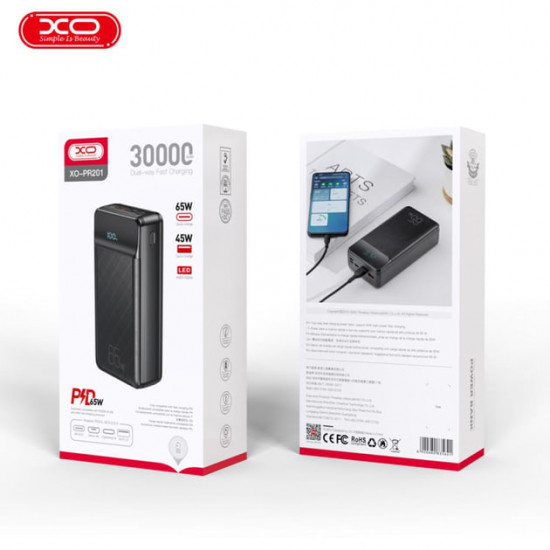 PowerBank XO PR201 30000mAh PD65W/QC22.5W