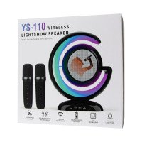 Портативная Bluetooth колонка YS-110 с двумя микрофонами и RGB подсветкой / Аудіо + №9586