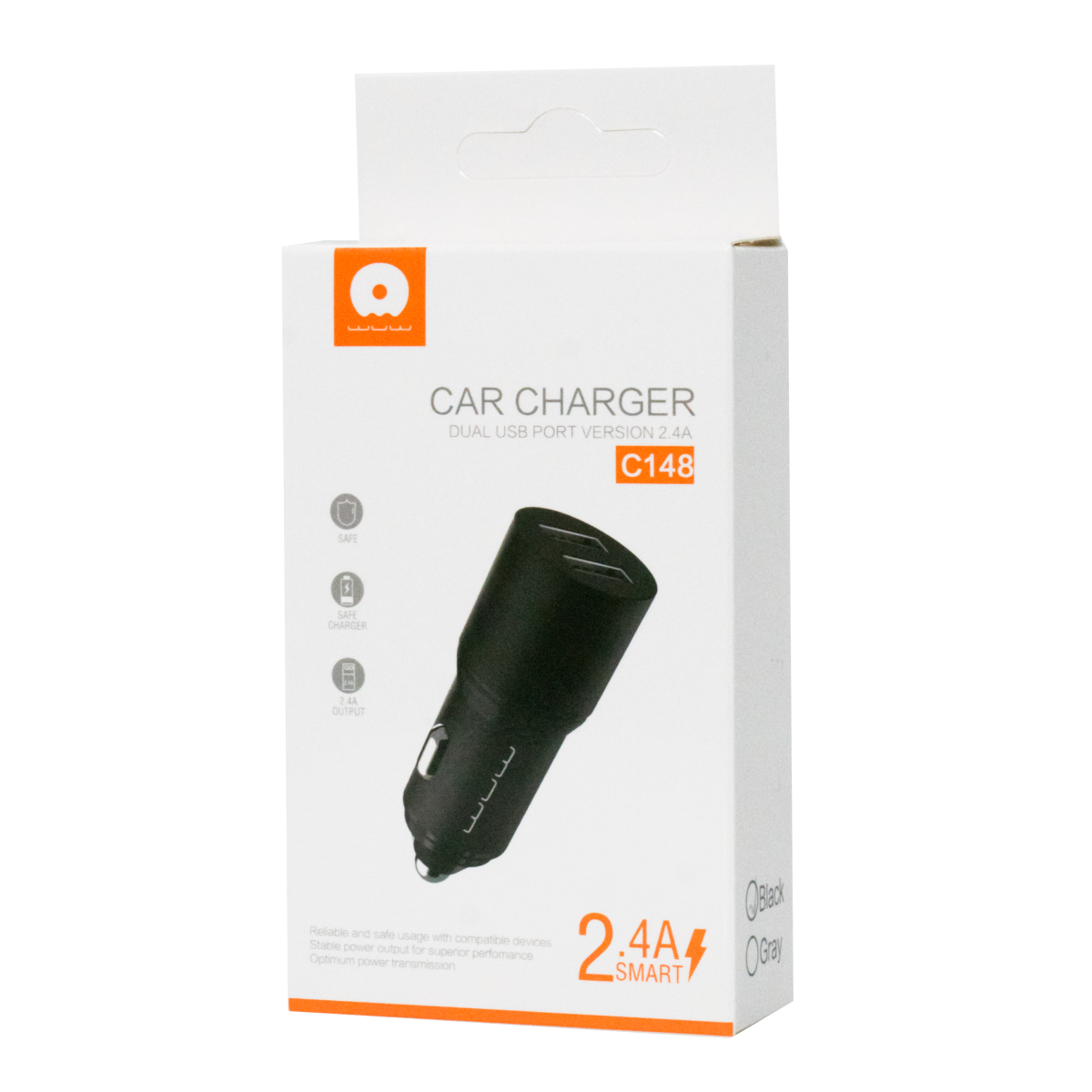 WUW Car Charger 2USB 2.4A C148