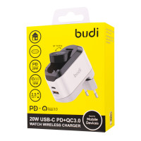 AC330WEW - Budi Home Charger 20W 2 USB / Мережеві ЗУ + №7905