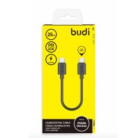 DC023TT025B - USB-кабель Budi Type-C to Type-C Charge/Sync PD 65W 25cm / Кабелі + №9967