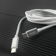 DC103TT20W - USB-кабель Budi Type-C to Type-C Fast Charging Braided Cable 2m