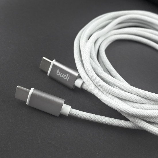 DC103TT10W - USB-кабель Budi Type-C to Type-C Fast Charging Braided Cable 1m