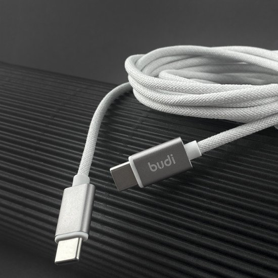 DC103TT10W - USB-кабель Budi Type-C to Type-C Fast Charging Braided Cable 1m