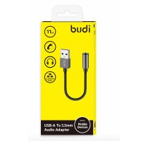 DC106B - AUX Cable Budi USB-A  to 3.5mm 11cm / Кабеля + №9965