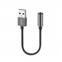 DC106B - AUX Cable Budi USB-A  to 3.5mm 11cm / Кабелі + №9965