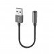 DC106B - AUX Cable Budi USB-A  to 3.5mm 11cm