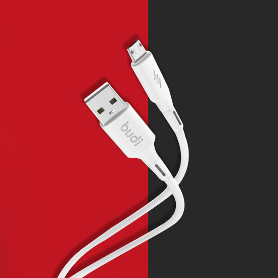 DC256TT10W - Budi USB Cable Type-C to Type-C Liquid Silica Gel PD 65W 1m