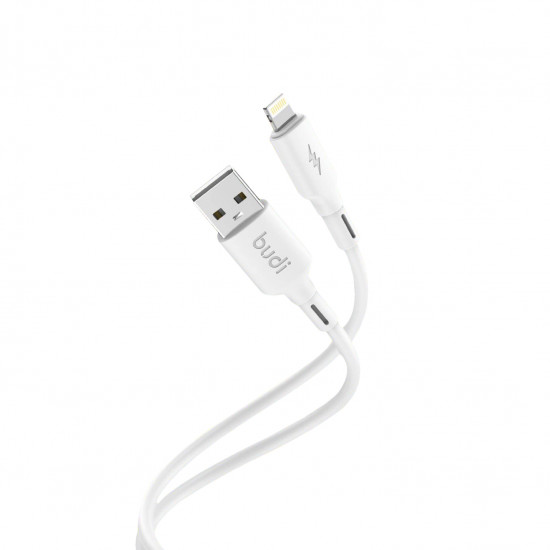 DC256L10W - Budi USB-кабель USB-A  to Lightning Liquid Silica Gel 3A 1m