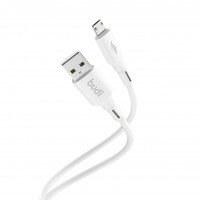 DC256M10W -  Budi USB-A to Micro Cable Liquid Silica Gel 3A 1m / Кабелі + №9955