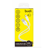 DC256T10W - Budi USB-A to Type-C Cable Liquid Silica Gel 3A 1m / Кабелі / Перехідники + №9949