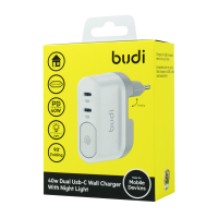 AC326DEW - Budi Wall Charger 40W Dual USB-C PD / Адаптери + №7611