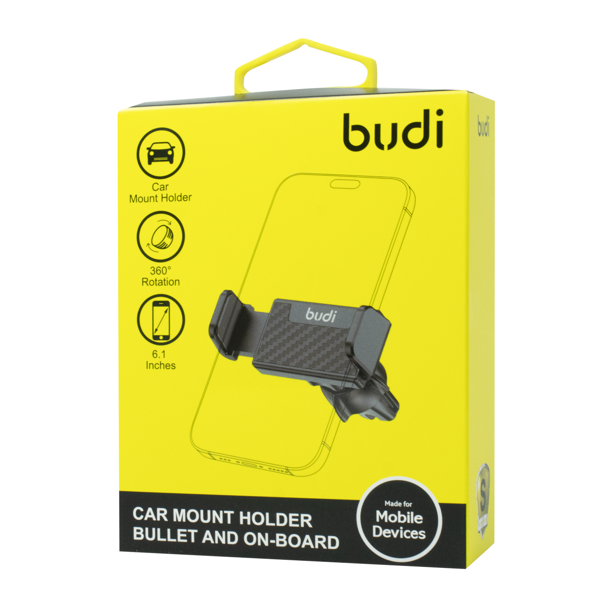 CM539B -Budi car mount holder bullet and on-board