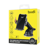 CM550B - Budi Wireless Car Charger Phone Holder 15W / Все для автомобілів + №7612