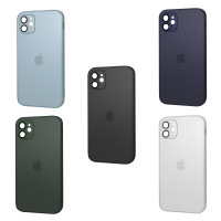 AG - Silicone + Glass Case with MagSafe iPhone 11 / AG + №7739