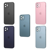 AG - Silicone + Glass Case with MagSafe iPhone 12 / AG + №7740