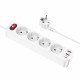 Сетевой Фильтр Hoco NS1 Aura 4-bit PD 20W 2xUSB+Type-C