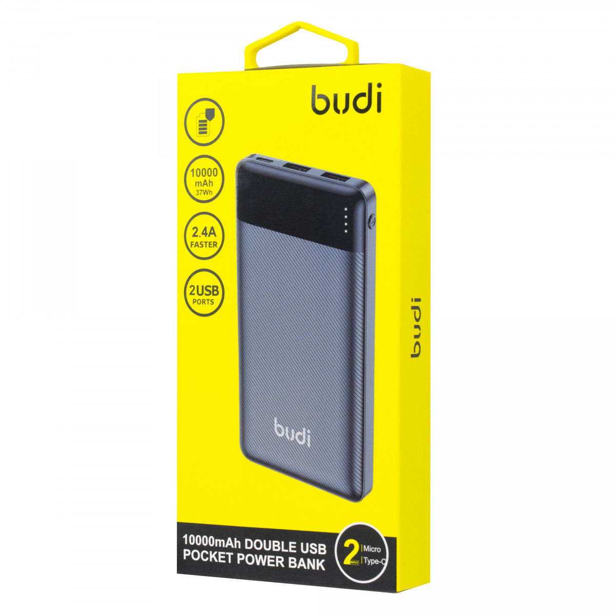 M8J095 - Budi Pocket Power Bank Double USB 10000 mAh