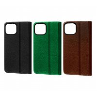 FIBRA Leather Flip case iPhone 15Pro / Кожа + №8119