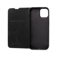 FIBRA Leather Flip case iPhone 15Pro / Силикон + №8119