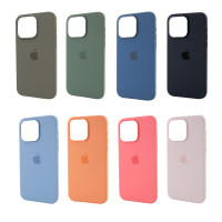 Silicone Case with MagSafe iPhone 15 / Цветные однотонные + №8285