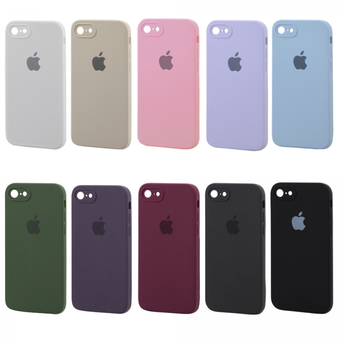 Square Full Silicone Case  iPhone 7/8